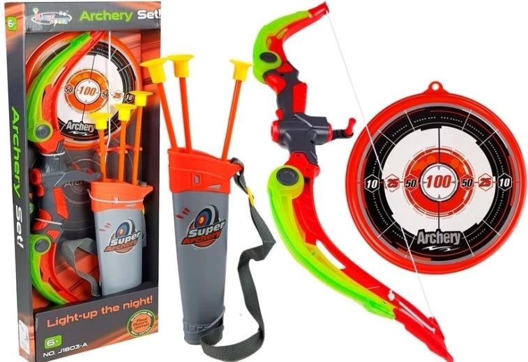 Arc avec bouclier + 3 flèches à ventouse Vert