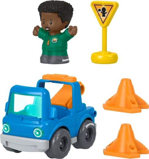 Fisher-Price Little People ensemble de dépanneuse avec petite voiture, figurine et accessoires