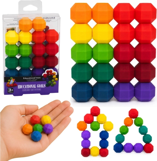 Billes magnétiques antistress Montessori – puzzle logique