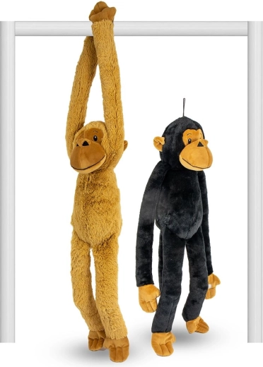 Singe en peluche avec longues jambes pendantes (assort) - 1 pièce