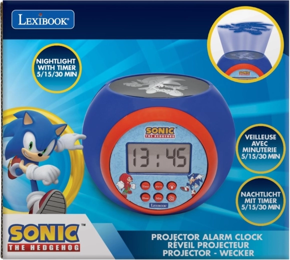 Réveil enfant Lexibook Sonic avec projecteur au plafond
