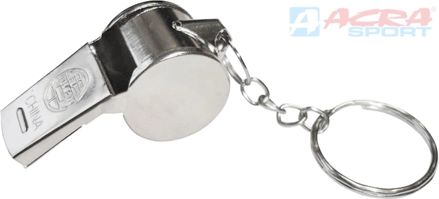 Sifflet de sport métallique ACRA avec bille - 1 pièce
