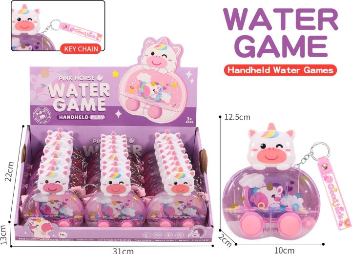 Jeu d’eau de poche licorne – porte-clés