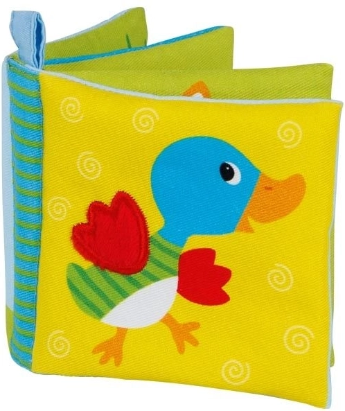 Livre bruissant en coton coloré avec sifflet Animaux