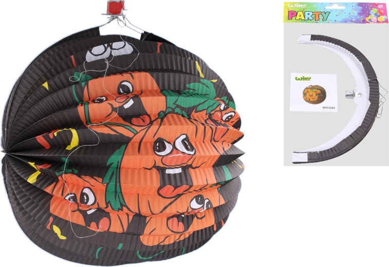 Boule lanterne citrouille 25 cm