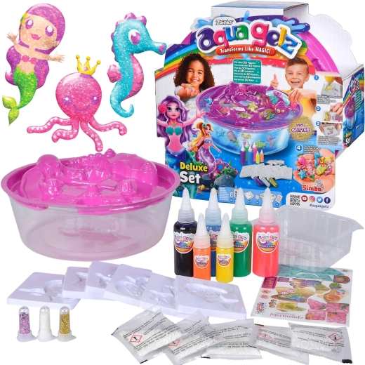 Aqua Gelz coffret deluxe créatif Sirènes magiques 6 gels + accessoires