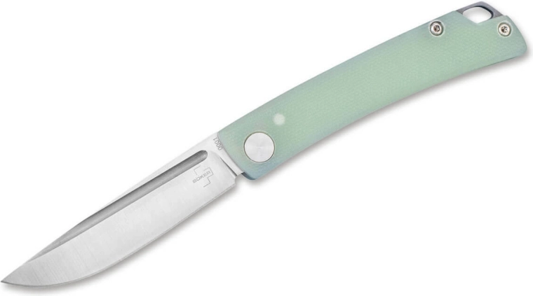Böker Plus Celos Jade couteau de poche 6,7 cm, G10 vert clair