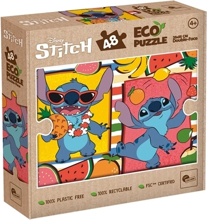 Lisciani puzzle éco recto verso Stitch 48 pièces