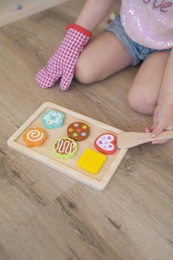 Set en bois de biscuits et cookies pour cuisine d’enfant
