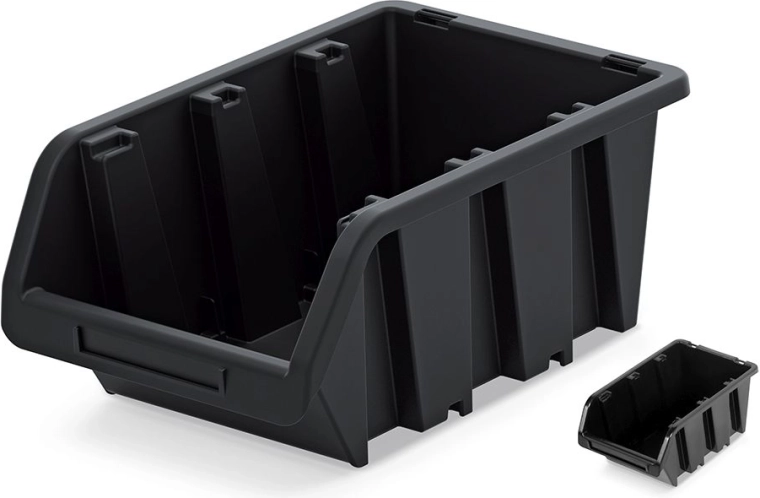 Boîte de rangement en plastique Truck 7 l, noir, 290 × 200 × 150 mm