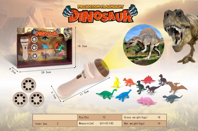 Projecteur avec images d'animaux Dino