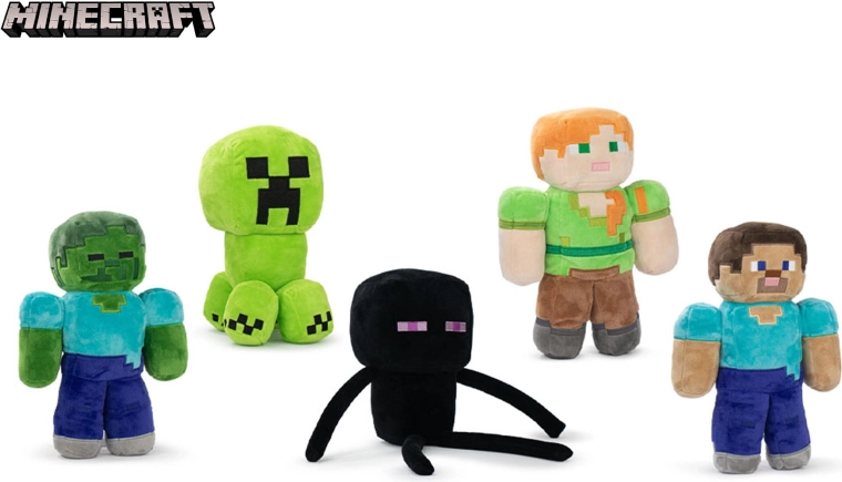 Peluche Minecraft 30 cm (5 variantes), dès la naissance
