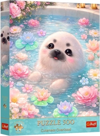 Puzzle Premium Plus Cuteness Overload Sladká tuleň - 500 pièces