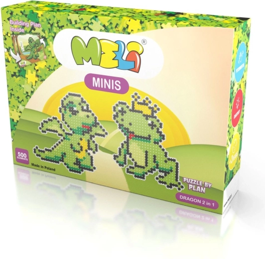 Jeu de construction Meli Minis dragon 2-en-1 – 500 pièces