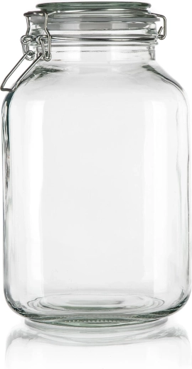 Bocal hermétique en verre Erea carré 3 l avec fermeture à levier