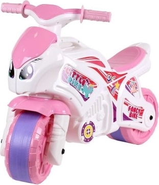 Moto d’équilibre pour enfants rose et blanche