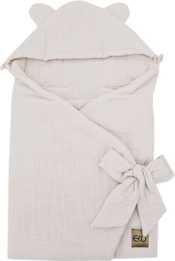 EKO couverture emmaillotage en mousseline pour siège auto Beige 110 × 100 cm