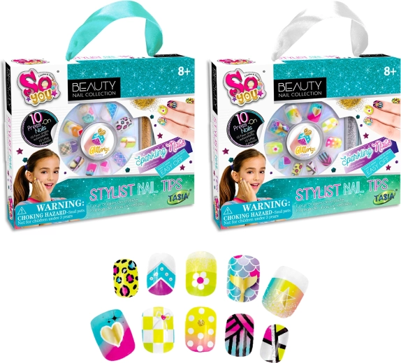 TASIA set de nail art avec paillettes pour enfants