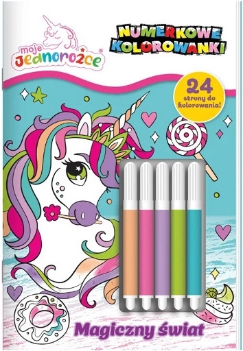 Mes licornes : coloriages par numéros – monde magique