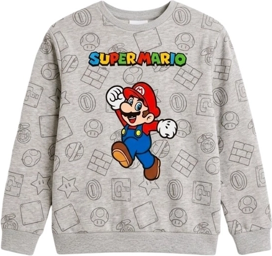 Sweat à capuche gris Super Mario