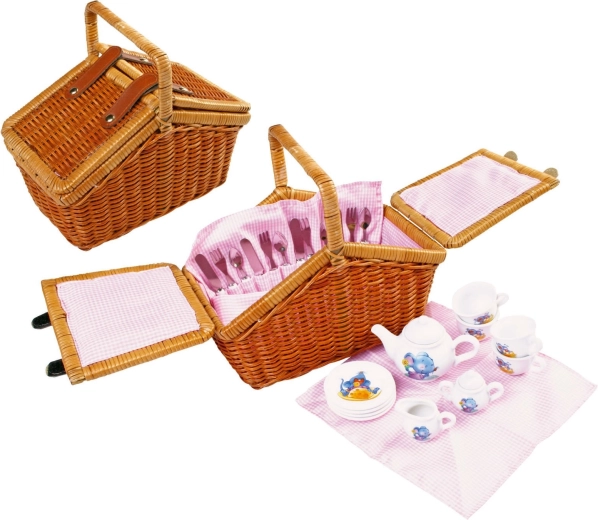 Panier de pique-nique Romantik – service à thé pour enfants small foot (30 pièces)