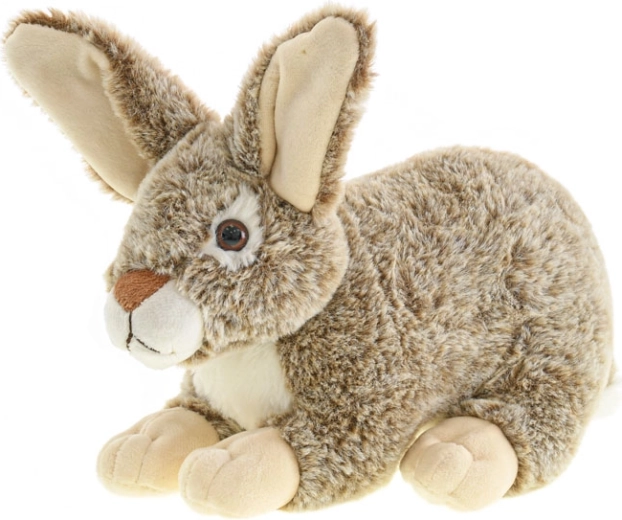 Lapin en peluche 28 cm, marron