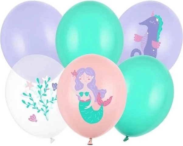 Ballons Monde marin 30 cm, mix A6 (6 pcs)