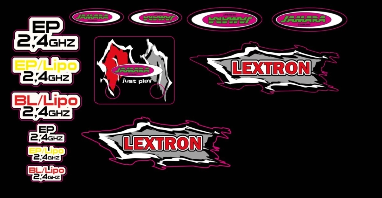 Planche de décalcomanies pour Lextron Desertbuggy