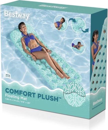Matelas gonflable Bestway Comfort Plush 198 × 74 cm, turquoise
