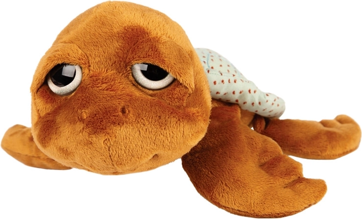 Tortue en peluche douce marron avec carapace vert clair