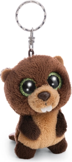 Porte-clés peluche Nici Glubschis castor Bobston 9 cm - 1 pièce