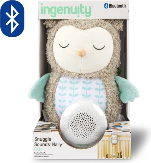 Ingenuity chouette musicale en peluche Nally avec Bluetooth pour bébés