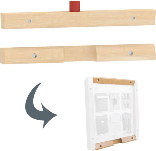 Rail de montage supérieure et inférieure Masterkidz pour 1 panneau éducatif