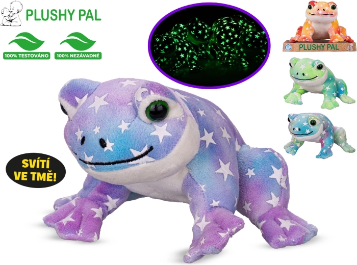 Grenouille en peluche lumineuse 12 cm
