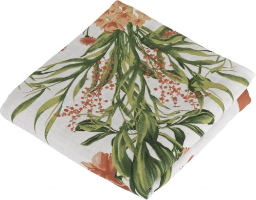 Tommy Lise Couverture en Mousseline de Bambou Scarlet Dreams 106x106 cm