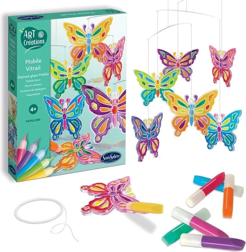 Sentosphere mobile vitrail papillons - 1 pièce