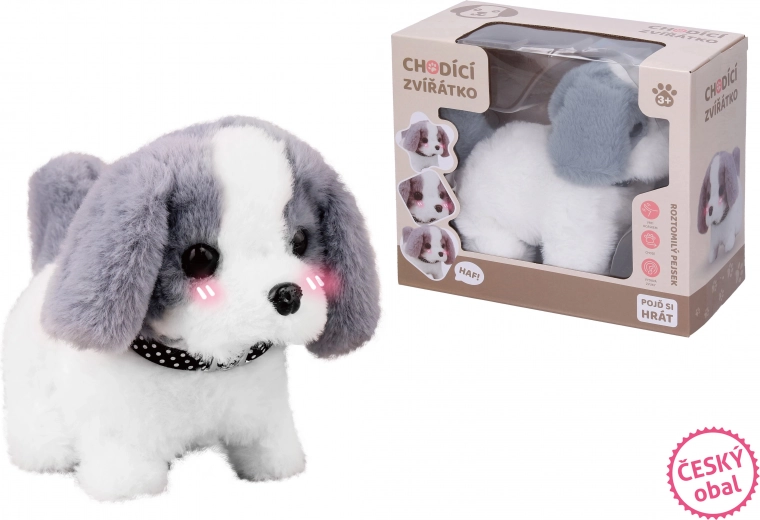 Chien en peluche marcheur 18 cm – emballage tchèque
