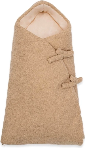 Couverture d’emmaillotage et gigoteuse New Baby Teddy beige 70 × 40 cm