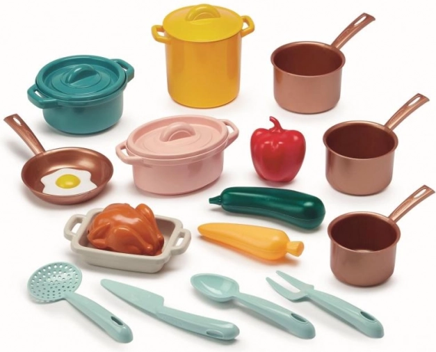Grande trousse d’ustensiles de cuisine et aliments pour enfants