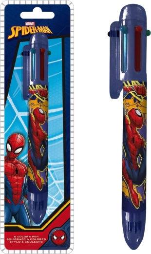 Stylo à bille 6 couleurs Spider-Man