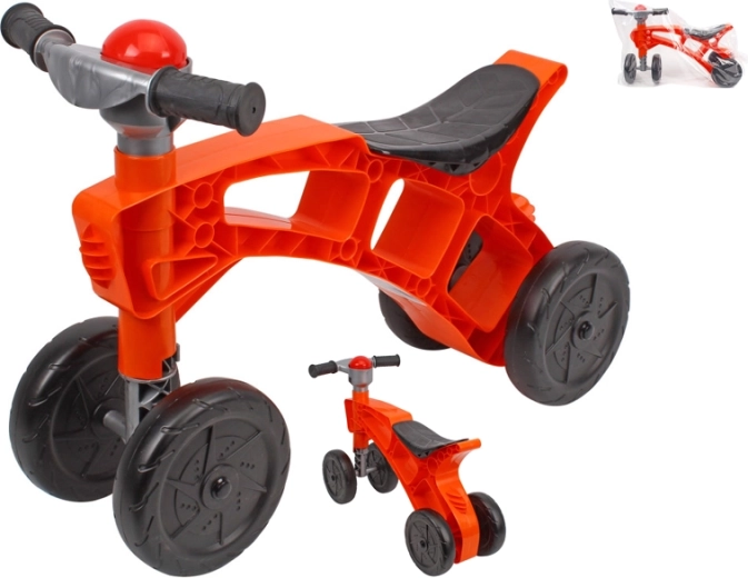 Draisienne moto pour enfants avec structure stable à quatre roues