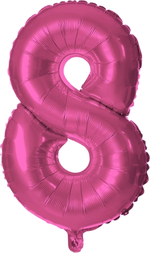 Ballon en feuille chiffre 8 30 cm rose TORO