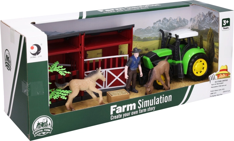 Ferme avec tracteur – set de jeu 22 cm - 1 pièce