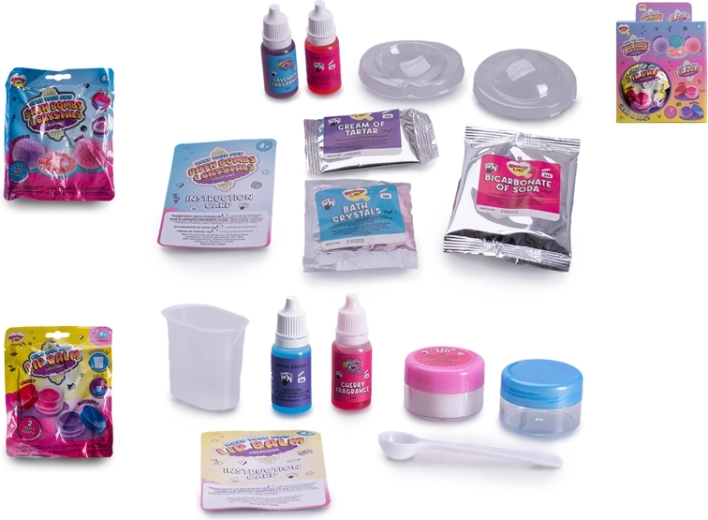 Kit créatif pour fabriquer un baume à lèvres ou une bombe de bain au parfum fruité
