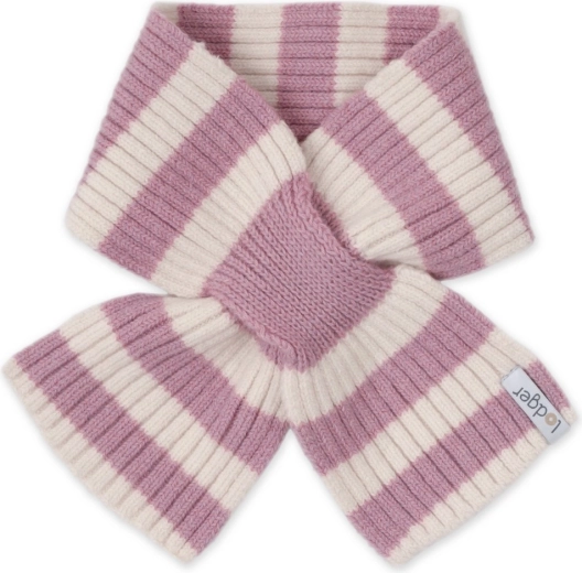 Écharpe enfant en mérinos Lodger stripe mauve - 1 pièce
