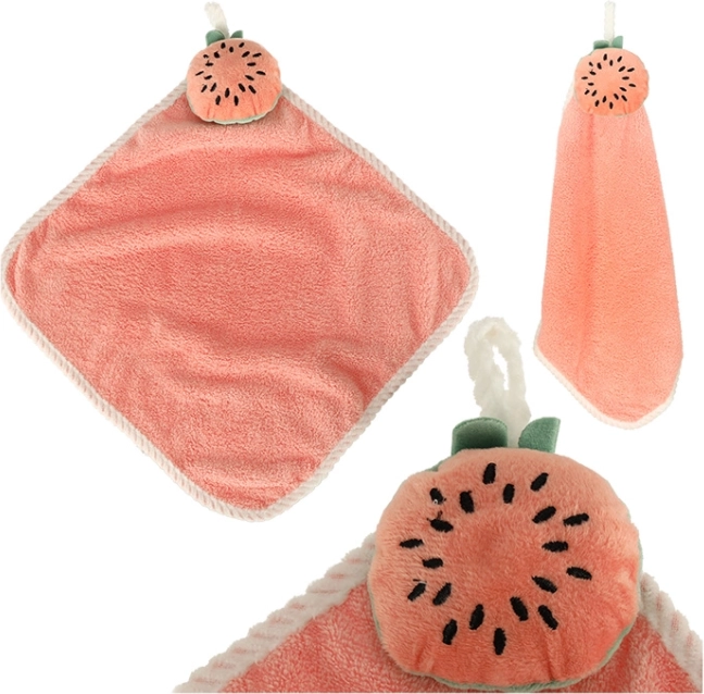 Serviette pour enfant pour la maternelle 30 × 30 cm – melon rose
