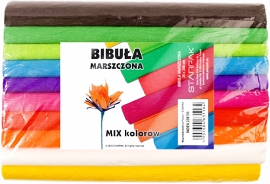 Papier crépon coloré – lot de 10 pièces