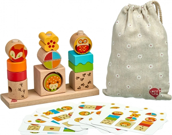 Lucy & Leo puzzle en bois Jour et Nuit avec modèles