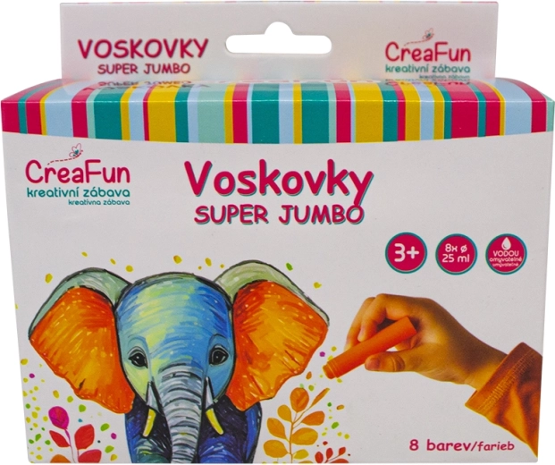 Crayons de cire Super Jumbo 8 couleurs SPARKYS