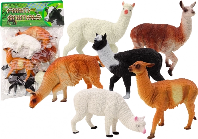 Ensemble de figurines alpagas et lamas 6 pcs